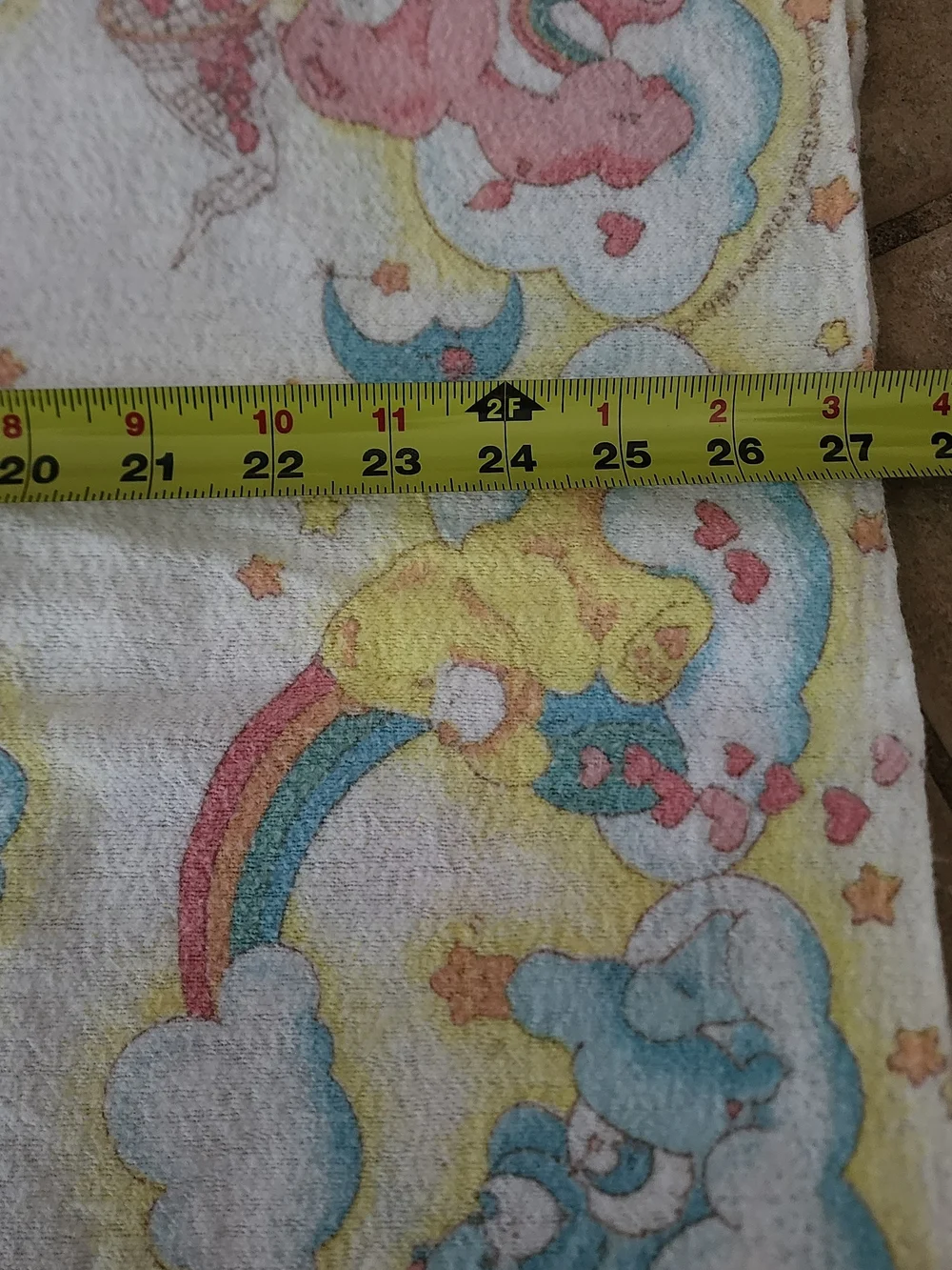 Vintage 1983 Care Bears Pastel Rainbow Baby Blanket Set Of 2 27x37